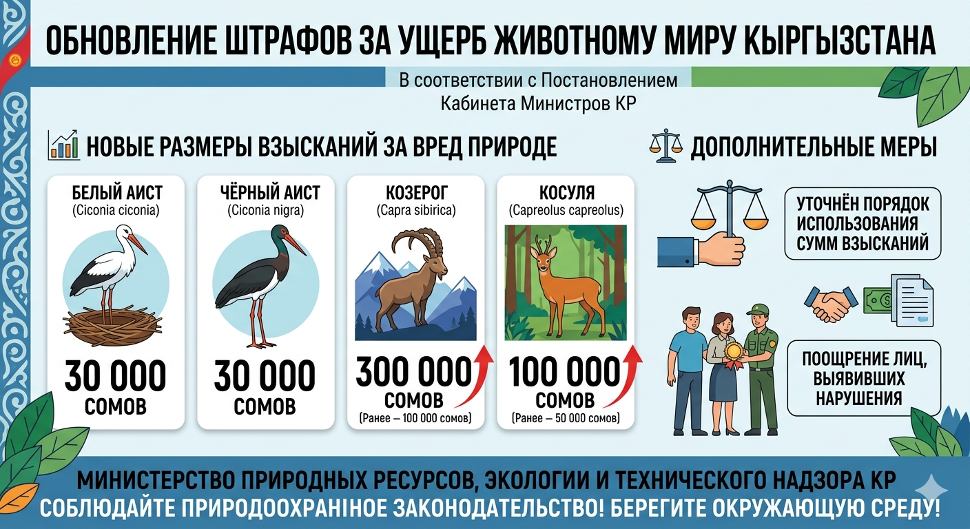 В Кыргызстане ужесточена ответственность за ущерб животному миру