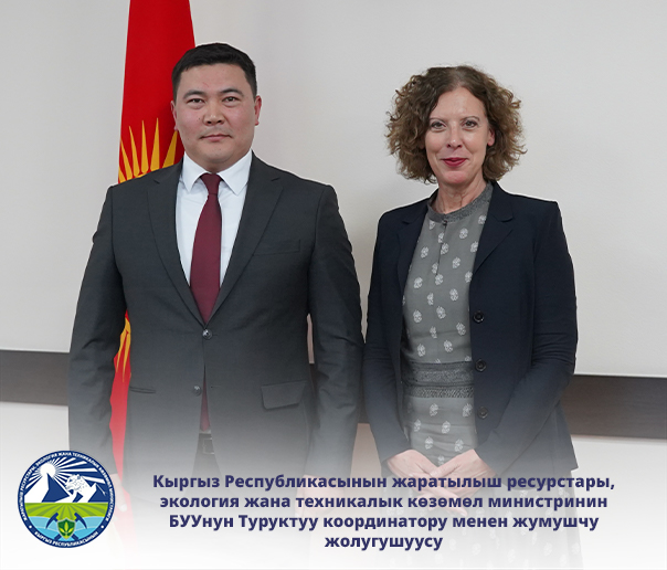 Кыргыз Республикасынын жаратылыш ресурстары, экология жана техникалык көзөмөл министринин БУУнун Туруктуу координатору менен жумушчу жолугушуусу