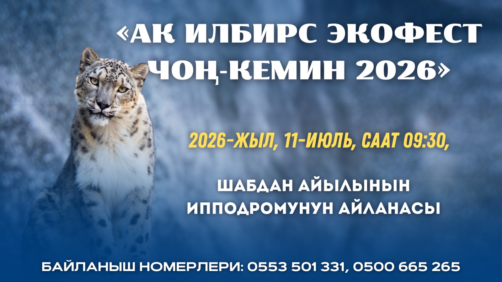 В Чон-Кемине состоится «Снежный Барс ЭкоФест Чон-Кемин 2026»