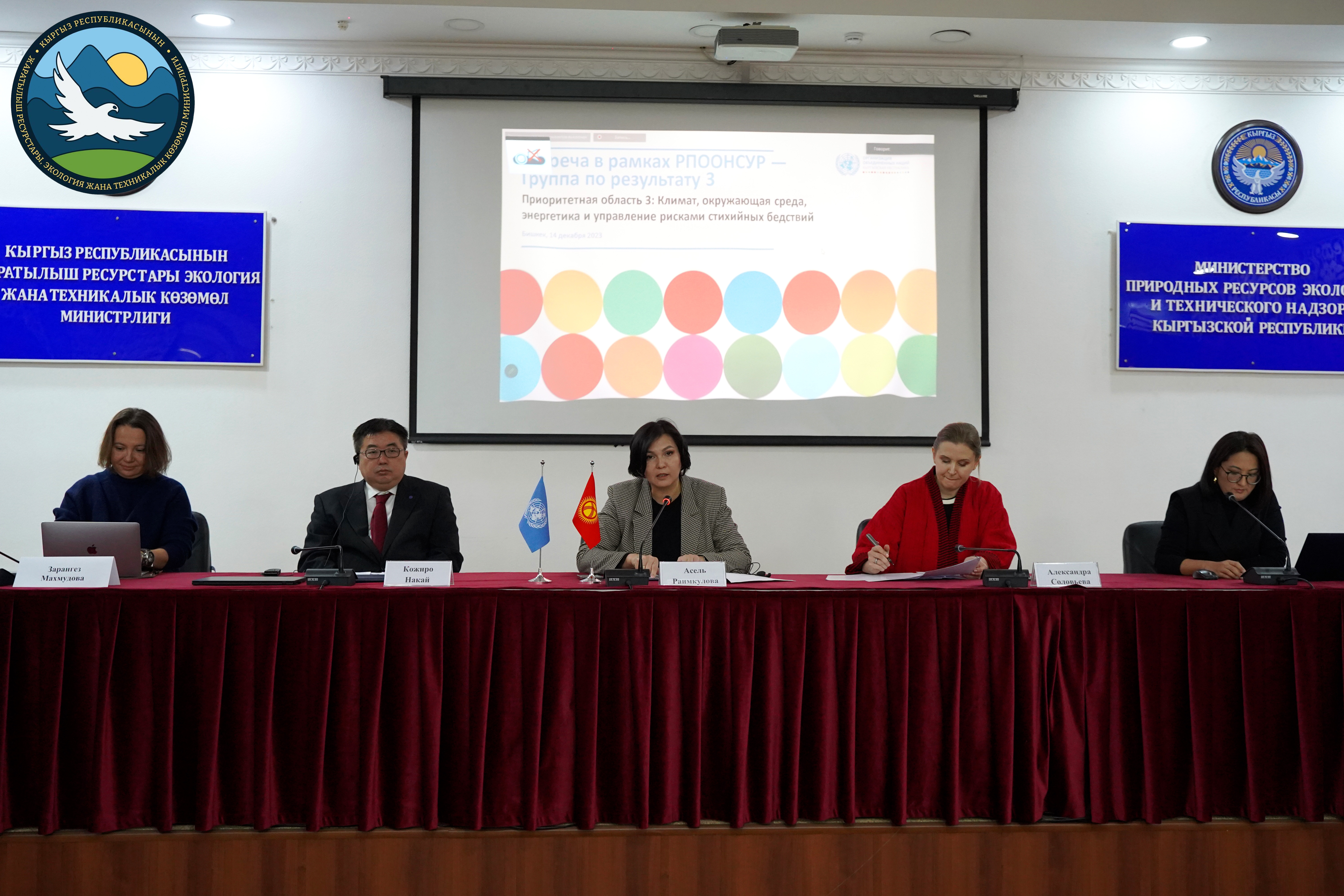 В Минприроде прошла встреча Техническая консультация по совместному рабочему плану Системы Организации Объединённых Наций в Кыргызской Республике на 2023–2024 годы в области климата, окружающей среды, энергетики и управления рисками бедствий